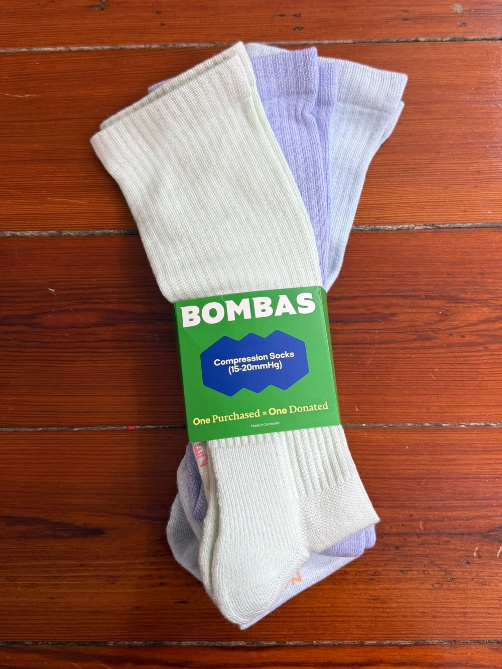 NWT Bombas 3 Pack Compression Socks Pastel Sz Large (11-13) 🧡🍄
